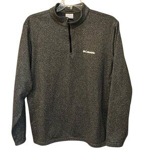 Columbia Gray Dunsire‎ Point ¼ Zip Fleece Long Sleeve Sweater Men’s Size Large